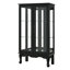 Cabinet Curio avec tablettes réglables et panneau arrière en miroir, portes en verre trempé (noir, 3 niveaux)-290121404