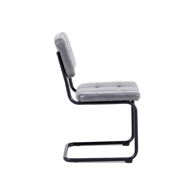 Ensemble de 2 chaises de salle à manger à structure en métal, chaises rembourrées de style moderne pour la maison