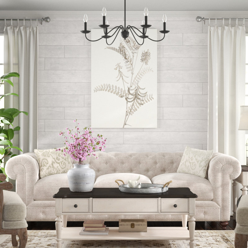 «Neutral Botanical Study VII», peinture sur toile, H 48 po x l 32 po