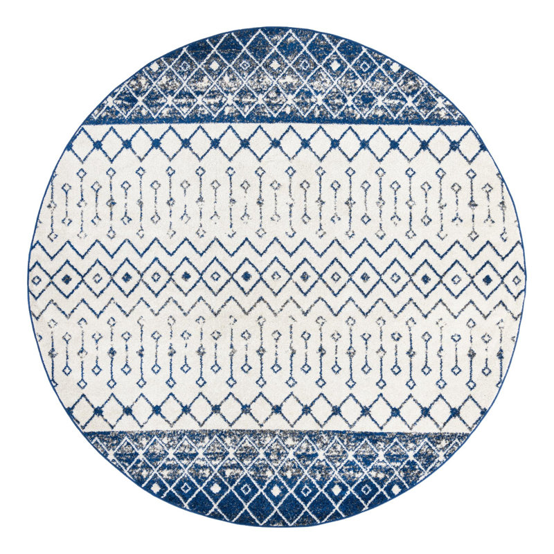 Somerville Geometric Indoor Rug, Round 10'