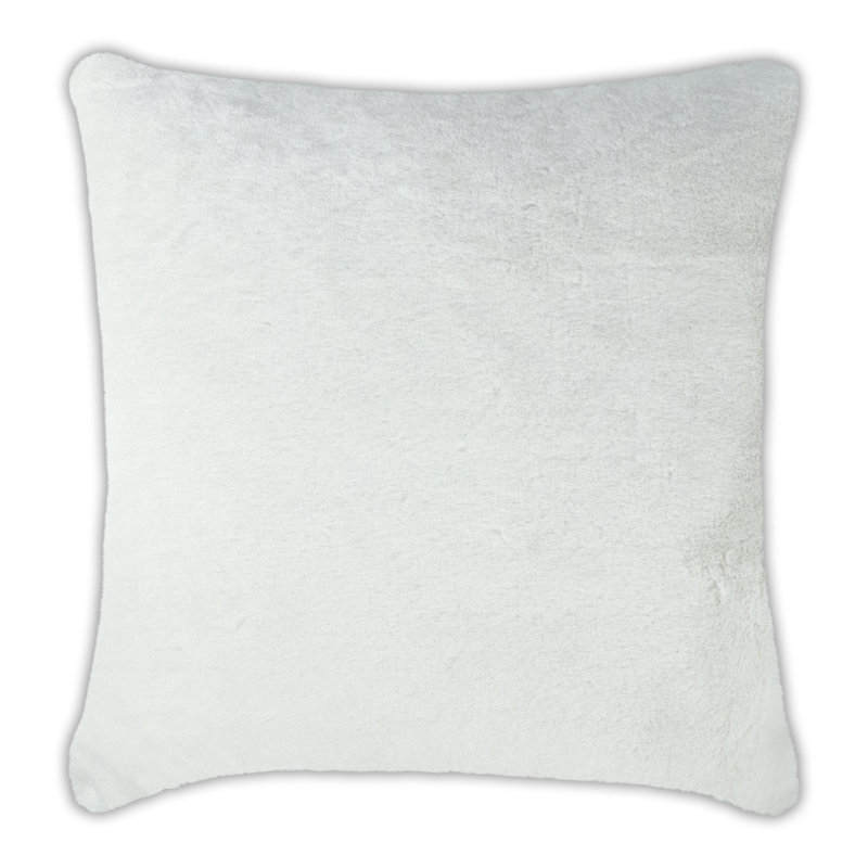  Fury Tail Faux Fur Throw Pillow, Ivory