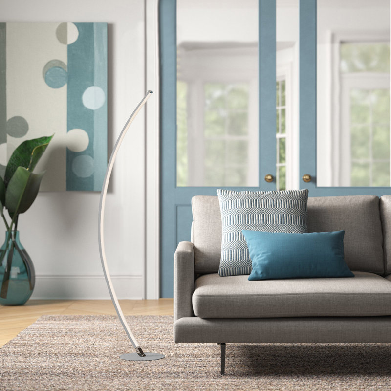 Rylan 51.5'' LED Arched Floor Lamp, Silver