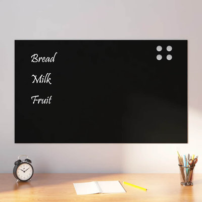 Wall-Mounted Magnetic Board Tempered Glass