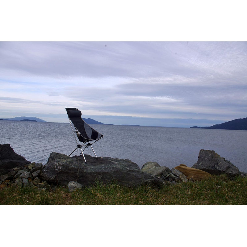 Chaise de camping pliante Cimarr, Noir