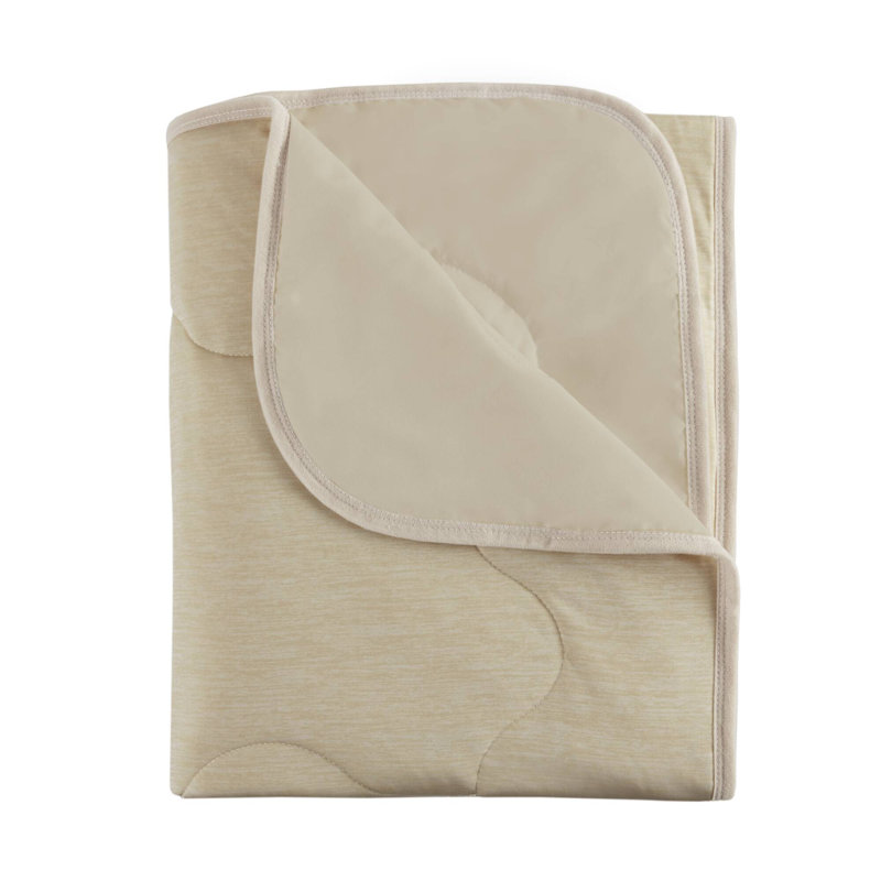 Tan Cooling Touch Lightweight Knit Throw Blanket