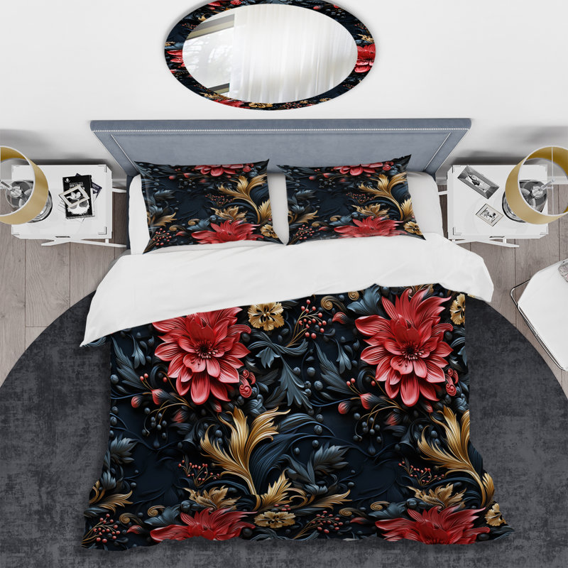 Ensemble de housse de couette Darkody Melody Moody, Housse de couette simple + 1 taie décorative stan