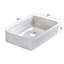 White Rectangular Ceramic Bathroom Vessel Sink With Drain Assembly