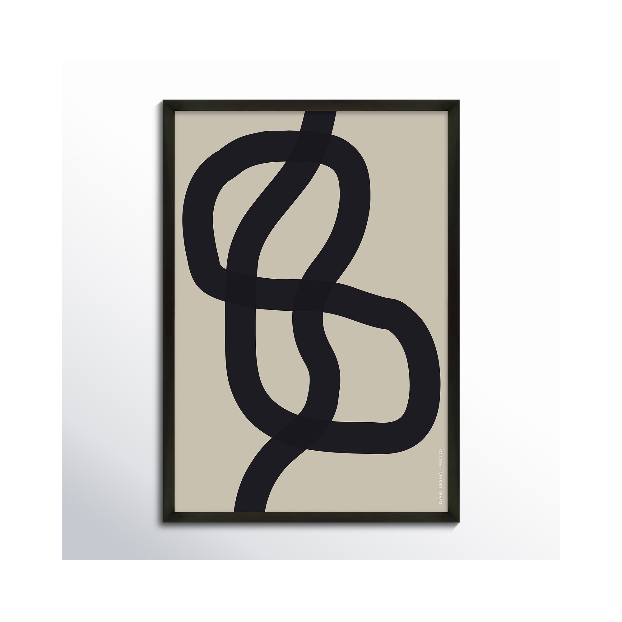 Intertwined 1 by Romina Gadler, Black Framed Paper, 25" H x 17.5" W x 1.25" D