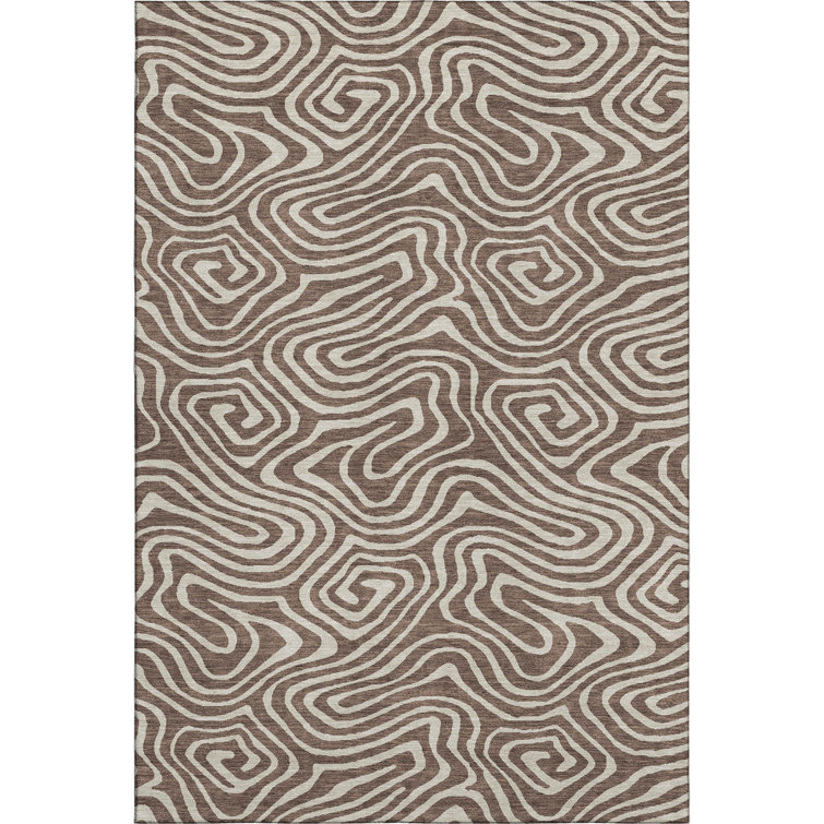 Premium Machine Washable Guada AMF1020 Swirls Rug
