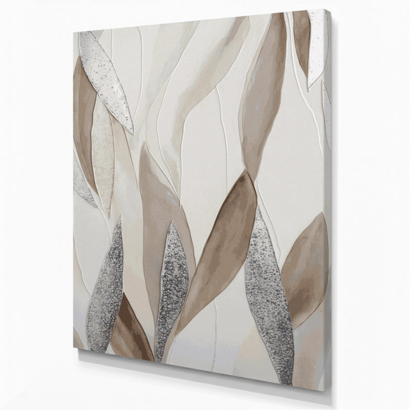 Art mural abstrait aquarelle sur toile brune, H 20 po x l 16 po