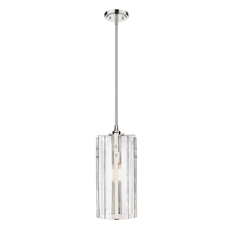 Luminaire suspendu 1 lumière, Nickel poli