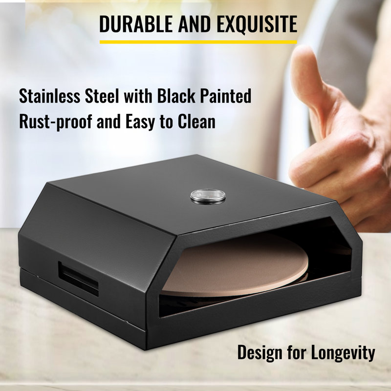 Black Stainless Steel Outdoor Gas Pizza Oven Kit with Accessories