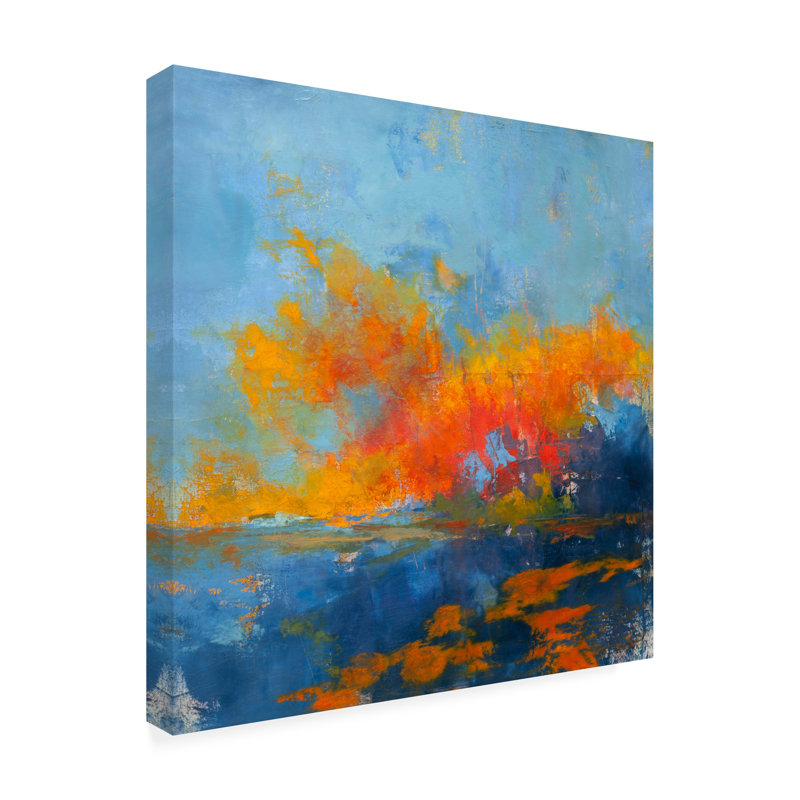 Art sur toile «Blue on Blue» par Patrick Dennis, H 18 po x l 18 po x P 2 po