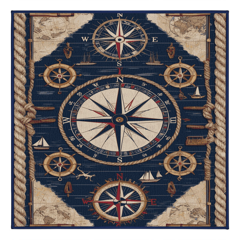  Tapis nautique lavable, Carré 5 pi