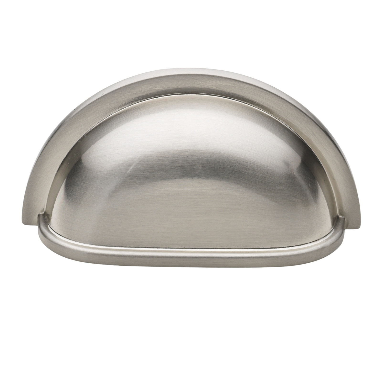 Classic 3" Center to Center Cup/Bin Pull, Satin Nickel