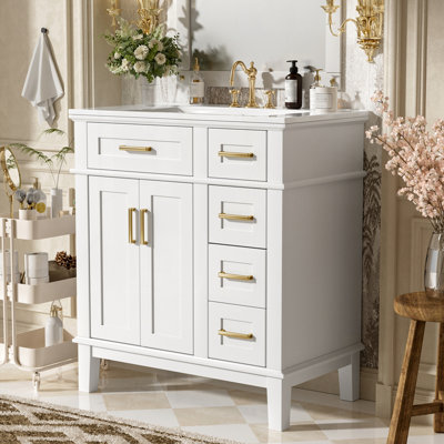 Meuble-lavabo 30 po avec lavabo en céramique