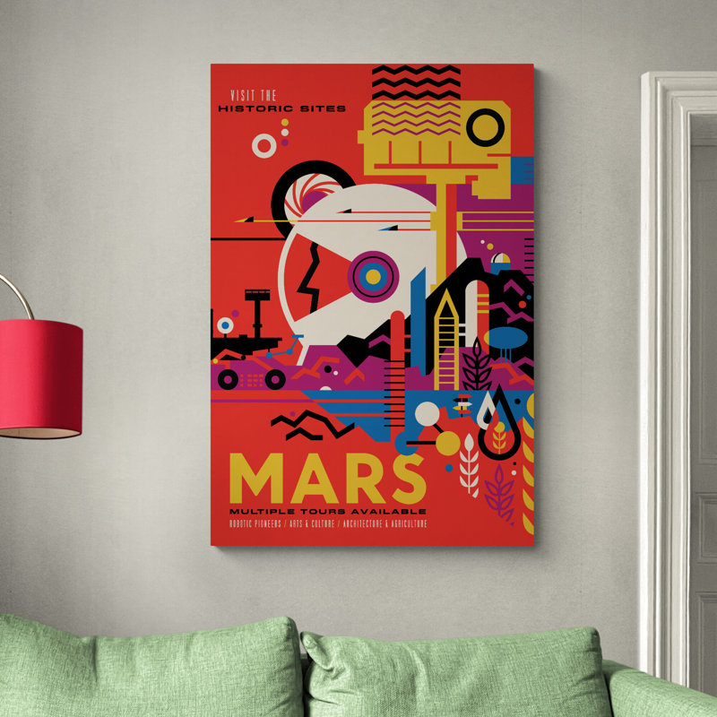 Mars - JPL Travel - Wrapped Canvas Print, 81cm H x 61cm W x 4cm D
