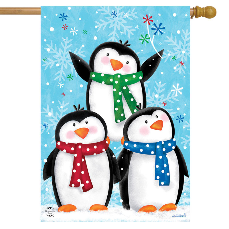 Drapeau de la maison des pingouins d'hiver
