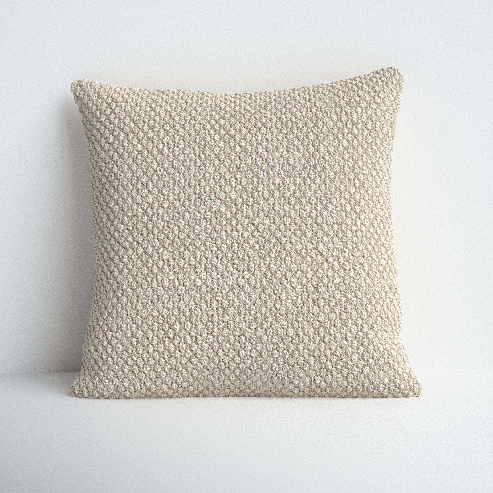 Saskia Embroidered Throw Pillow, Natural