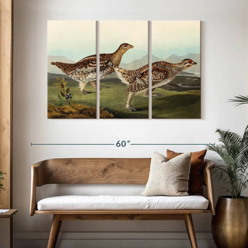 Brampt Sharp Tailed Grouse, 32" H x 50" W