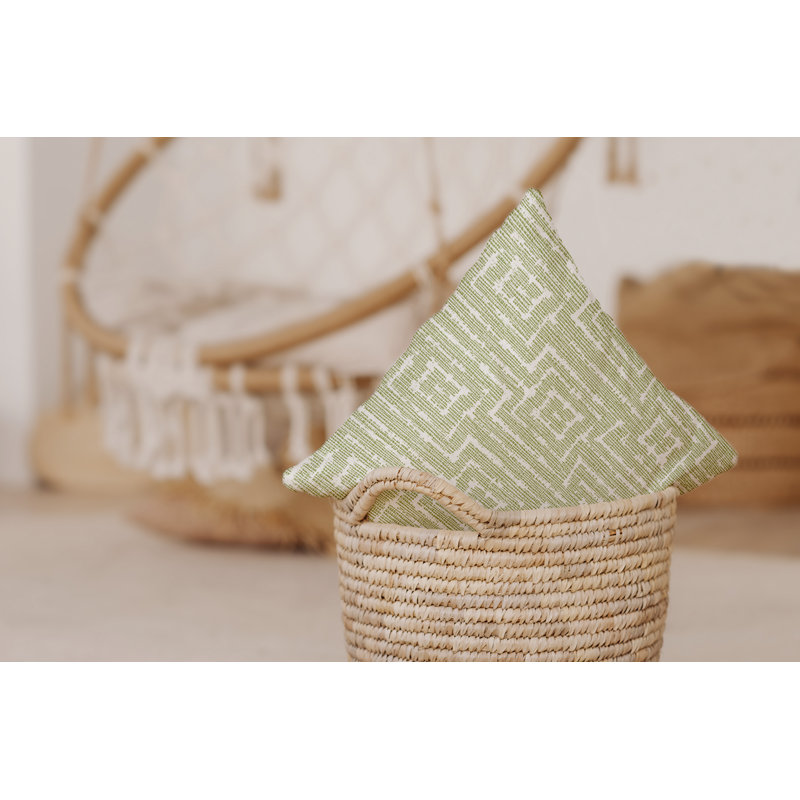 Coussin décoratif carré Tropical Resort, H 16 po x l 16 po x P 3 po, Vert