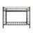 Black Metal Bunk Bed With Storage Options And Build - No Box Spring Required, Twin Over Heavy Duty Rubber Pads