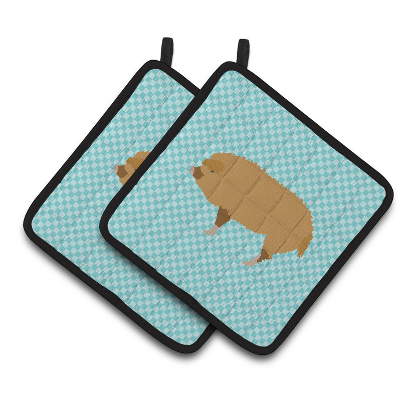 Caroline's Treasures Checkered Polyester Potholder Set