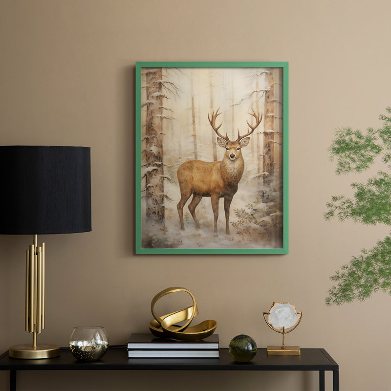 «Christmas Holiday Art» DCLxxxi, reproduction d'art encadrée - bois massif, H 11 po x l 9 po, Vert