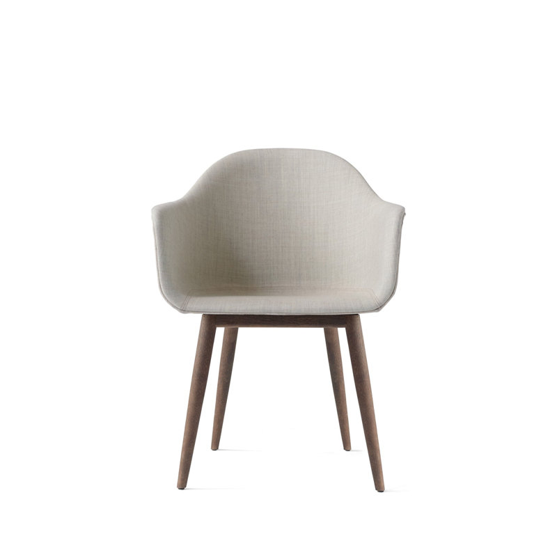 Harbour Upholstered Arm Chair, Dark Stained Oak, Fiord 2 961 Wool