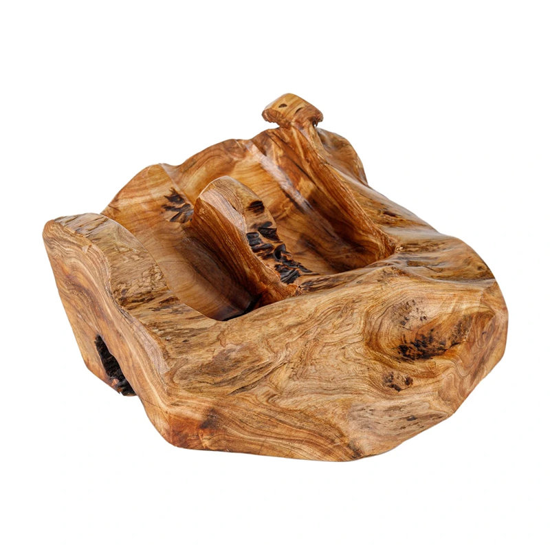 Aristides 2 Bottle Solid Wood Tabletop Wine Bottle Rack in Natural
