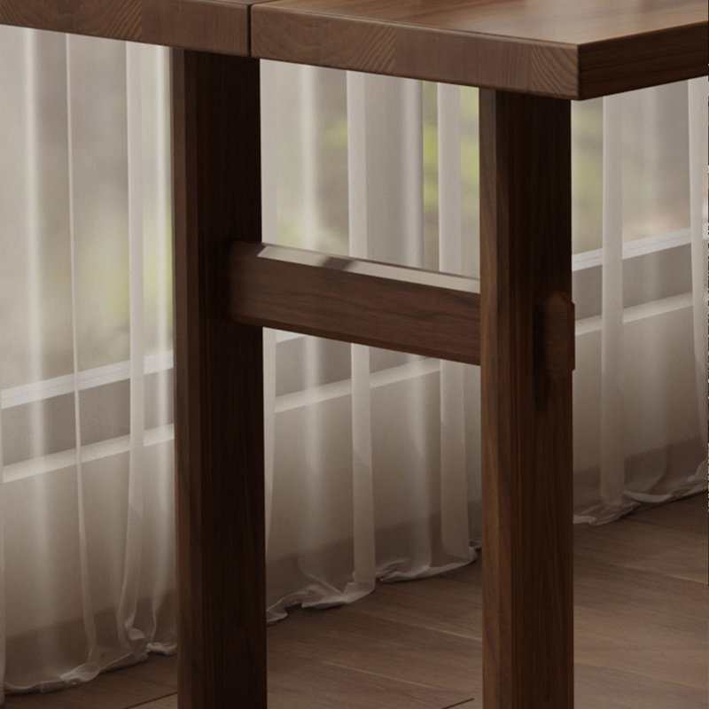 Bureau rectangulaire en bois massif noyer clair, H 29,53 po x l 86,61 po x P 35,43 po