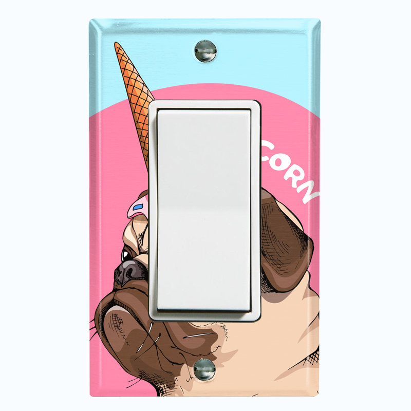 Plaque murale 1 sortie Pugicorn Dog Ice Cream
