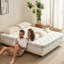 Matelas hybride très grand dans une boîte-116323072