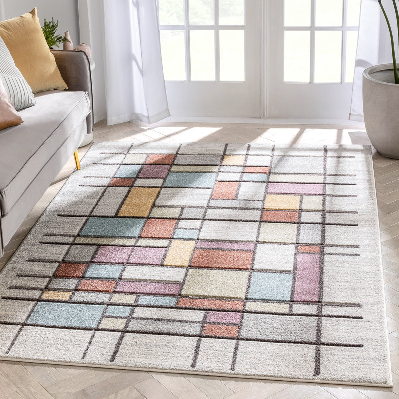 Whoa! Geometric Synthetic Area Rug, Rectangle 120 x 160cm