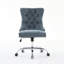 Chaise de bureau en velours avec dossier capitonné et base en métal-1163610696-1163610699