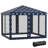 Outsunny 10' X 10' Pop Up Canopy Tent With Netting, Instant Gazebo, Ez Up Screen House Room With Carry Bag, Height Adjustable, For Outdoor, Garden, Patio