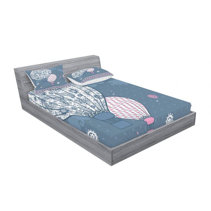 Ensemble de draps ornements, Ensemble de draps pour lit double avec un drap-hou