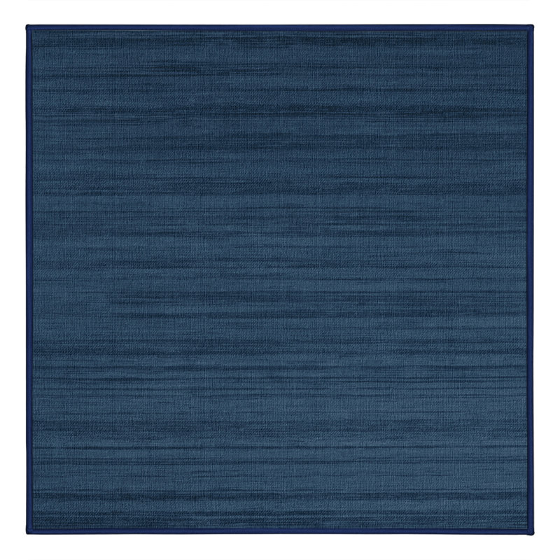 Machine Washable Solid Gray Area Rug, Square 4'