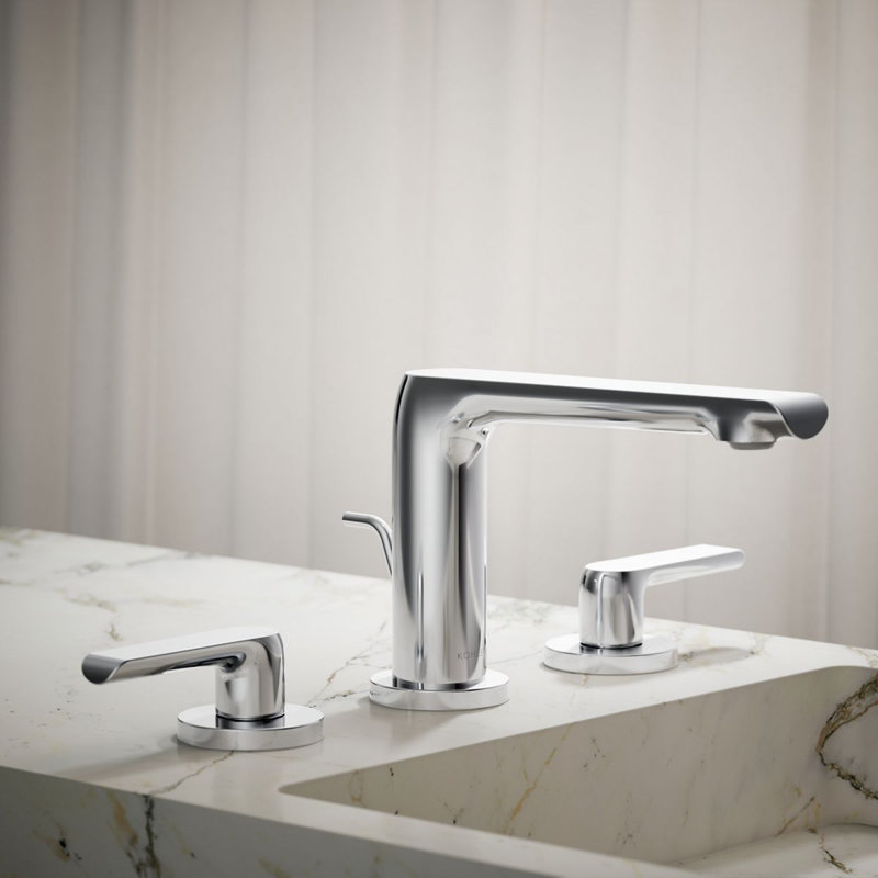 Robinet de lavabo de salle de bain avec drain Avid, Chrome poli