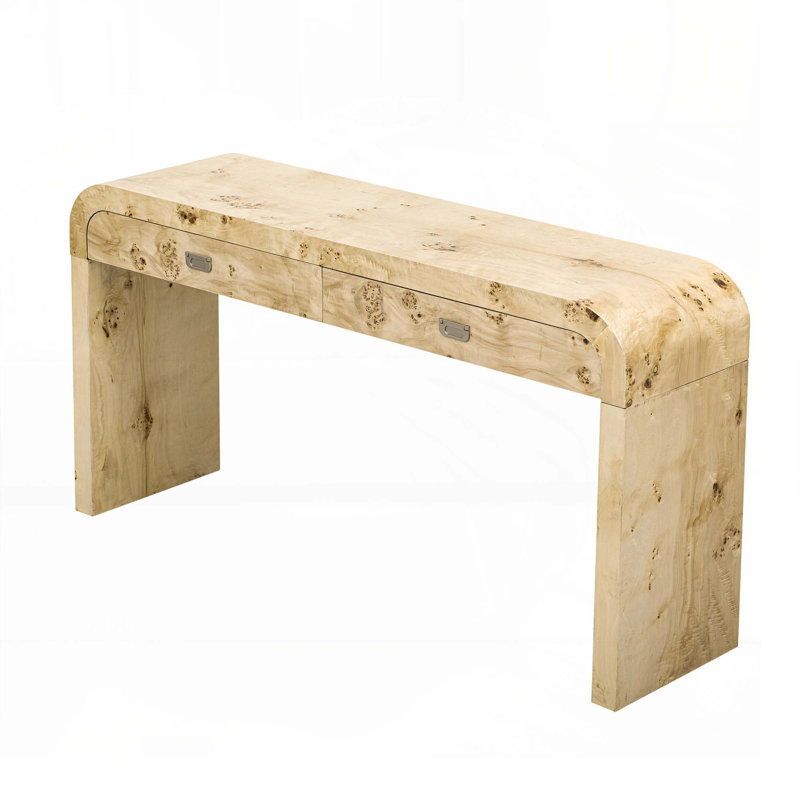 Console en bois avec tiroirs Faelina, Naturel, H 31,7 po x l 60 po x P 15,7 po