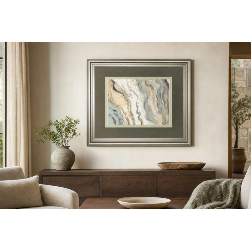 Cool Flow II Wall Art - 34" x 40" - Silver Frame