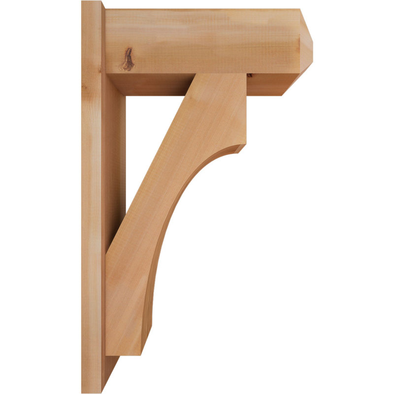 Persienne en bois rustique Westlake Craftsman, P 20 po x H 32 po, Cèdre rouge occidental l 7 1/2 po (lisse)