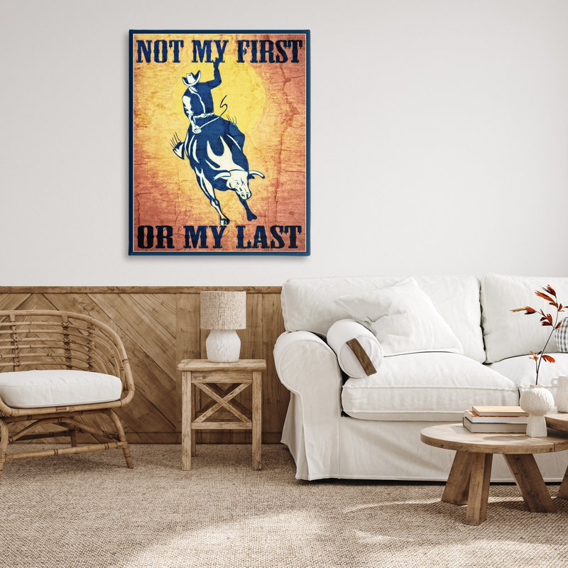 Art mural sur toile Rodeo Cowboy par GraffiTee Studios, H 48 po x l 36 po