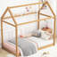 Lit simple couleur de bois