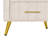 Beige Upholstered Nightstand With 3 Drawer Organization 3 Bedside Table Metal Legs - Flair-1387562011