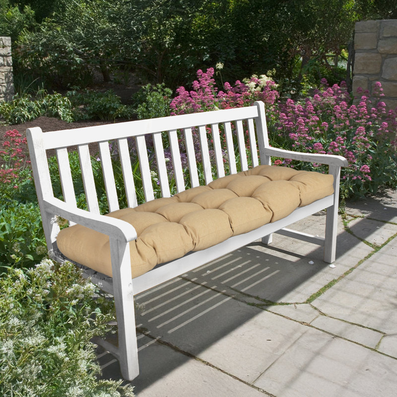 Outdoor 5"H Bench Seat Cushion, Brown, 46" W x 20" D