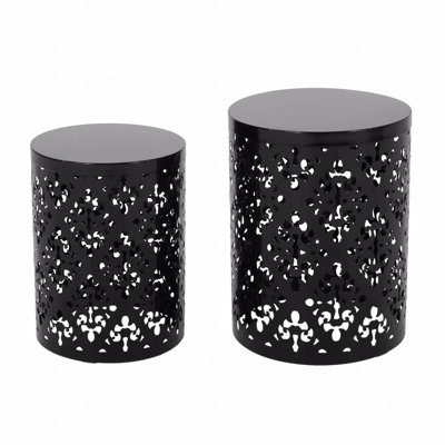 Metal Set Of 2 Patio End Table