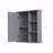 23.6" Grey Bathroom Wall Cabinet