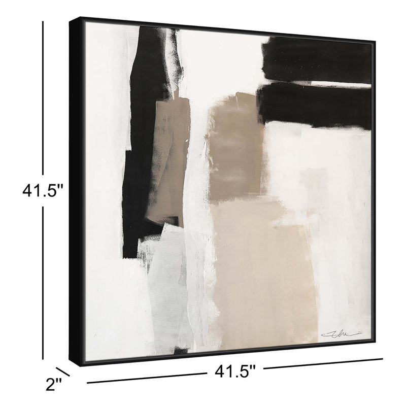 «Earth Scapes II-A» par Casa Fine Arts, H 41,5 po x l 41,5 po x P 2 po, Cadre flottant noir