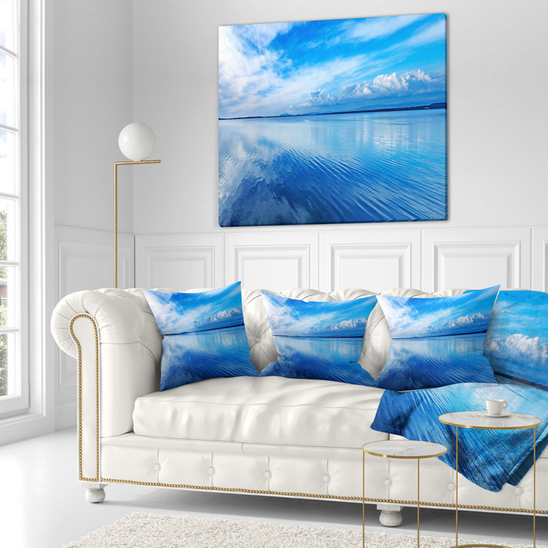Coussin panoramique paysage coucher de soleil, 16 po x 1 po, Coussin décoratif